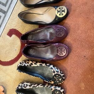 Tory Burch Women's Ballet Flats - Black, Burgundy, Leopard